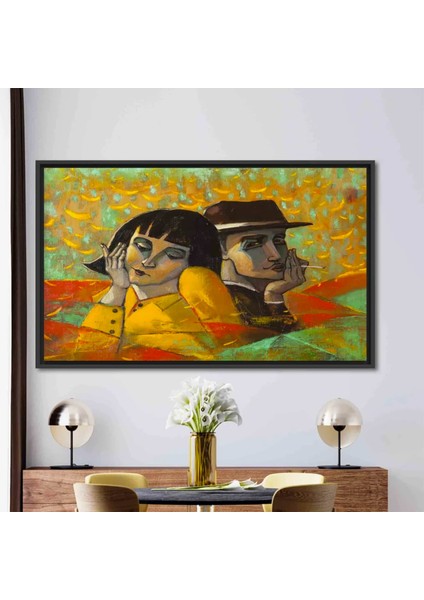 Aşıklar Portre Posteri, Sevgililer Günü Tablosu, Erkek-Kadın Portre Kanvası modelleri