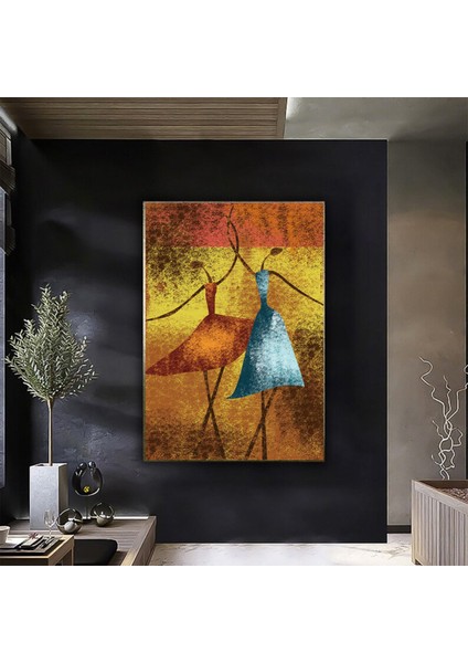 Renkli Sanat Eseri – Yağlı Boya Baskısı; Balerin Suluboya; Bale Kanvas; Dans Sanatı; Afrikalı Kadın indirimleri