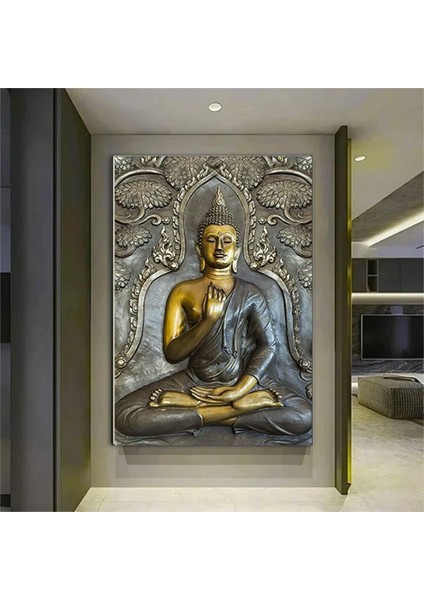 Siyah Buddha Heykeli Guatemala Tapınağı Kanvas Baskı, Ev Dekoru ve Hediye Fikri fiyatları