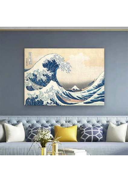 Katsushika Hokusai Eseri; Büyük Dalga; Japon Duvar Sanatı; Japon Kanvas; Japon Posteri indirimleri