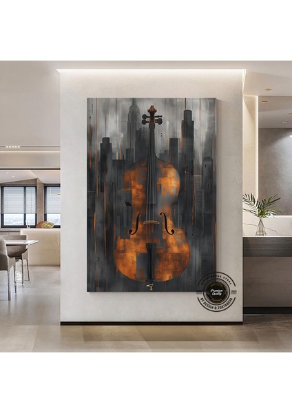 Keman Soyut Duvar Sanatı Kanvas; Keman Duvar Sanatı; Soyut Duvar Sanatı; Keman Sanatı; Müzik Tablosu indirimleri