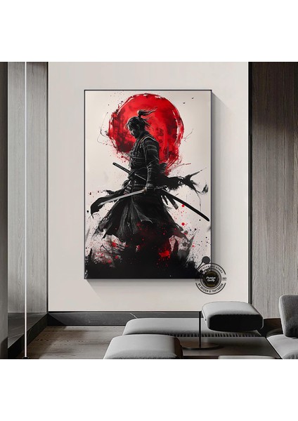 Samuray Sanatı, Samuray Kanvas Baskısı, Samuray Resmi, Samuray Duvar Sanatı, Japon Samuray Resmi