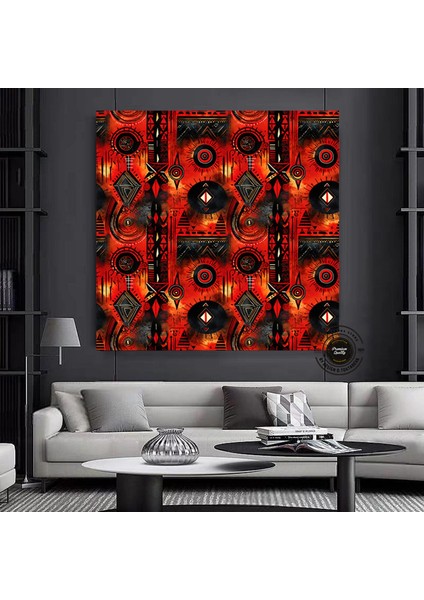 Afrikalı Kültür Duvar Sanatı, Soyut Afrika Duvar Sembolleri, Etnik Hediye Kanvası