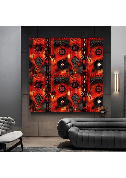 Afrikalı Kültür Duvar Sanatı, Soyut Afrika Duvar Sembolleri, Etnik Hediye Kanvası modelleri