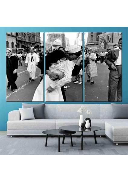 Times Square’de Zafer Günü Öpücüğü Kanvası, Ünlü Çift Öpüşme Posteri modelleri