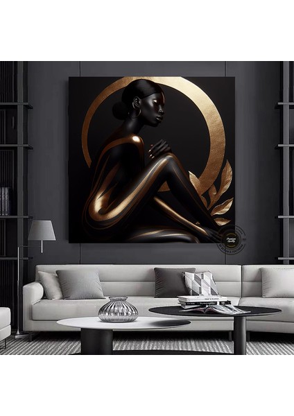 Afrikalı Kadın Çıplak Sanatı – Siyah Erotik Sanat; Sıcak Yatak Odası Dekoru; Siyah Kadın Çıplak Kanv