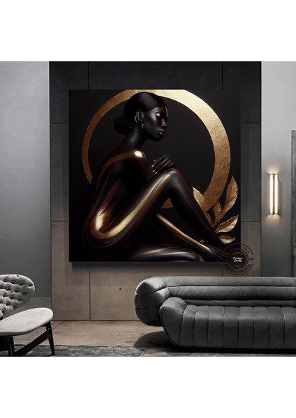 Afrikalı Kadın Çıplak Sanatı – Siyah Erotik Sanat; Sıcak Yatak Odası Dekoru; Siyah Kadın Çıplak Kanv modelleri