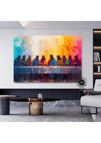 Son Akşam Yemeği Kanvas; Dini Duvar Dekoru; Isa Mural Tablo; Ekstra Büyük
