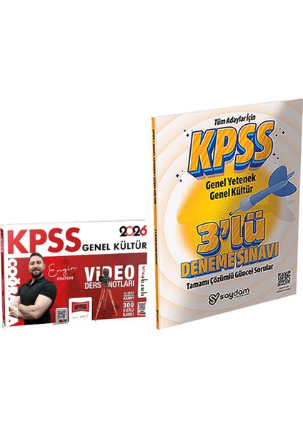 2026 Kpss Coğrafya Video Ders Notları Engin Eraydın - 3 Deneme