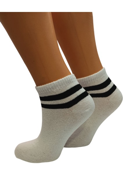 Kadın 3'lü Çizgili Patik Çorap fırsatları