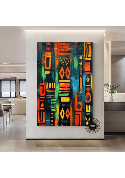 Afrika Duvar Sembolleri – Afrika Kanvas Boyama; Afrika Kültürü Ev Dekoru; Lüks Duvar Sanatı; Hediye indirimleri