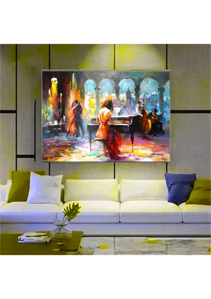 Piyanist Kadın Tango Posteri Duvar Sanatı, Müzisyen Baskısı, Reprodüksiyon Kanvas fırsatları