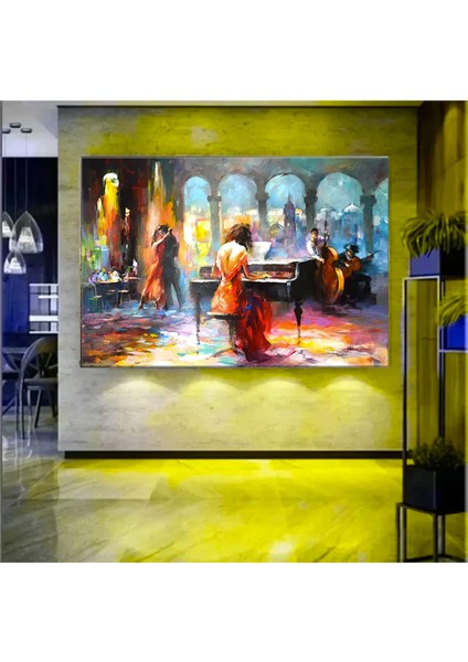 Piyanist Kadın Tango Posteri Duvar Sanatı, Müzisyen Baskısı, Reprodüksiyon Kanvas indirimleri