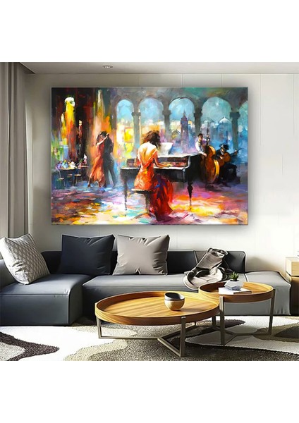 Piyanist Kadın Tango Posteri Duvar Sanatı, Müzisyen Baskısı, Reprodüksiyon Kanvas