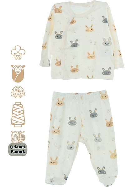 Erkek Bebek Yeni Doğan 10 Lu Zıbın Seti 0-3 Aylık %100 Organik Pamuk Yumuşak TEBGB50KREM03 modelleri