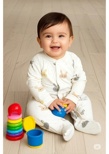 Erkek Bebek Yeni Doğan 10 Lu Zıbın Seti 0-3 Aylık %100 Organik Pamuk Yumuşak TEBGB50KREM03 indirimleri