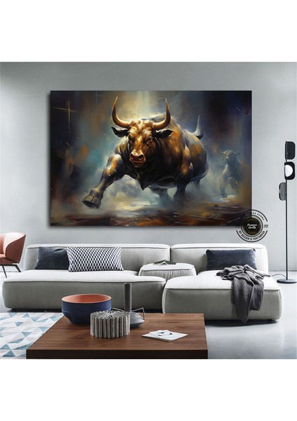 Boğa Kanvas Resmi; Renkli Boğa; Boğa Tablo Sanatı; Boğa Duvar Dekoru; Highland Ineği; Soyut Boğa Kan modelleri