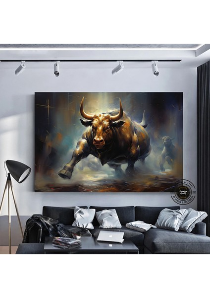 Boğa Kanvas Resmi; Renkli Boğa; Boğa Tablo Sanatı; Boğa Duvar Dekoru; Highland Ineği; Soyut Boğa Kan