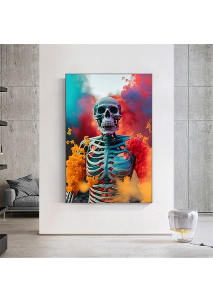 Iskelet Kanvas Duvar Sanatı; Sürreal Kanvas Boyama; Modern Ev Dekorasyonu fırsatları