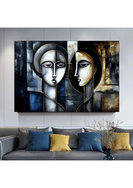 Soyut Yüz Boyama Sanatı, Geometrik Iç Mekan Kanvas, Modern Duvar Dekoru modelleri