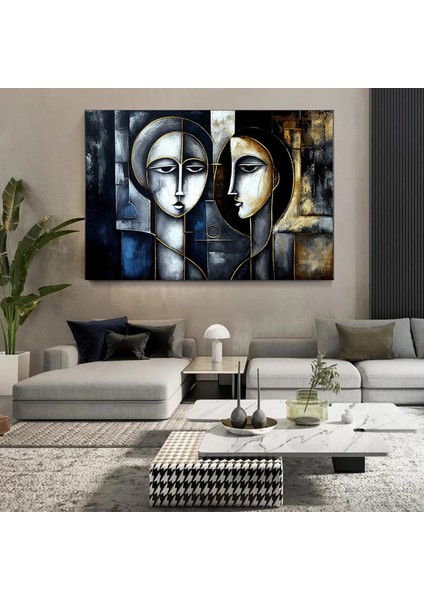 Soyut Yüz Boyama Sanatı, Geometrik Iç Mekan Kanvas, Modern Duvar Dekoru indirimleri