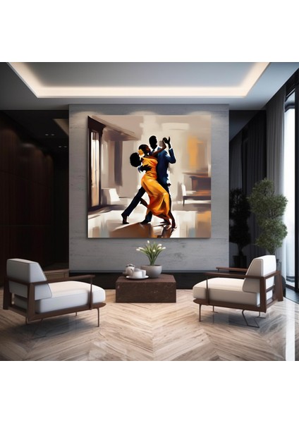 Afrikalı Dans Eden Çift Kanvas Tablosu fiyatları