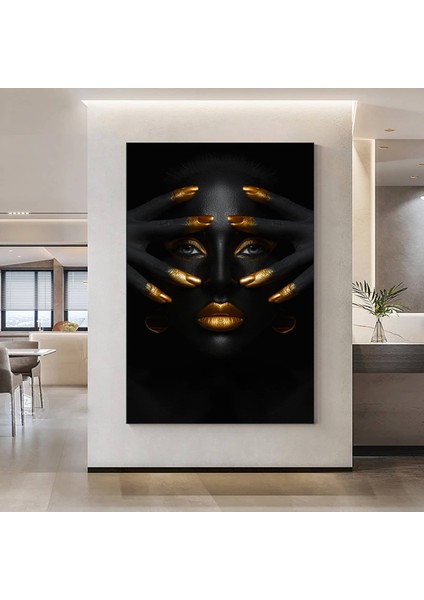 Modern Afrikalı Kadın Kanvas Tablo; Oturma Odası Dekoru; Etnik Kadın Sanatı; Afrikalı Kadın Baskısı fiyatları