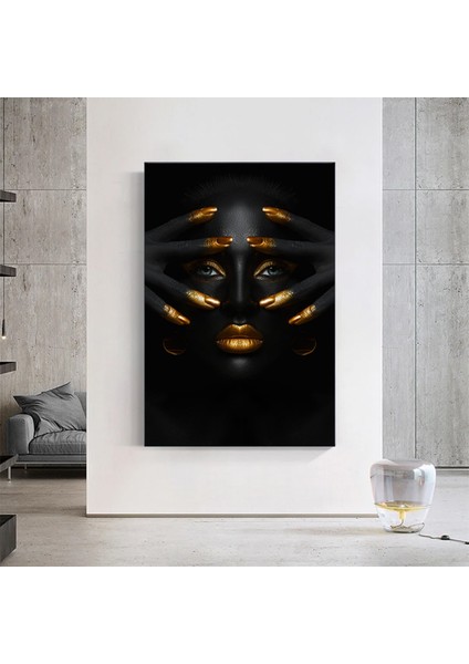 Modern Afrikalı Kadın Kanvas Tablo; Oturma Odası Dekoru; Etnik Kadın Sanatı; Afrikalı Kadın Baskısı indirimleri