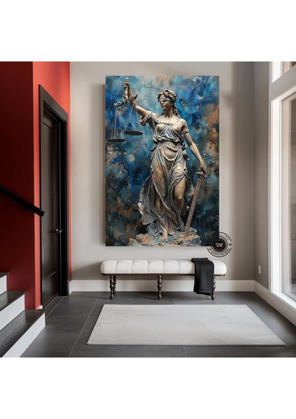 Adalet Terazisi Kanvası, Avukat Ofisi Duvar Dekoru, Avukatlar Için Hediye Tablosu modelleri