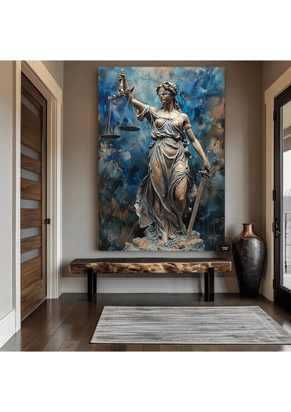 Adalet Terazisi Kanvası, Avukat Ofisi Duvar Dekoru, Avukatlar Için Hediye Tablosu indirimleri