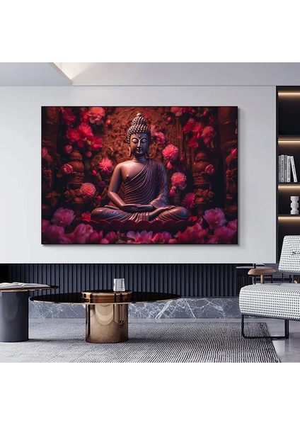 Buda Kanvası, Asya Temalı Duvar Tablosu, Meditasyon Buda Posteri