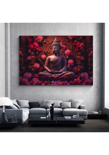 Buda Kanvası, Asya Temalı Duvar Tablosu, Meditasyon Buda Posteri