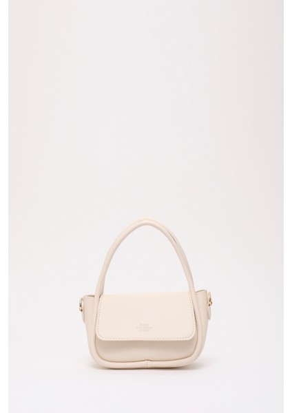 Krem SHK198 Suni Deri ,tek Bölmeli, Çıtçıtlı Ayarlanabilir Askılı El, Kol ve Omuz Çantası modelleri