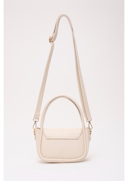 Krem SHK198 Suni Deri ,tek Bölmeli, Çıtçıtlı Ayarlanabilir Askılı El, Kol ve Omuz Çantası fırsatları