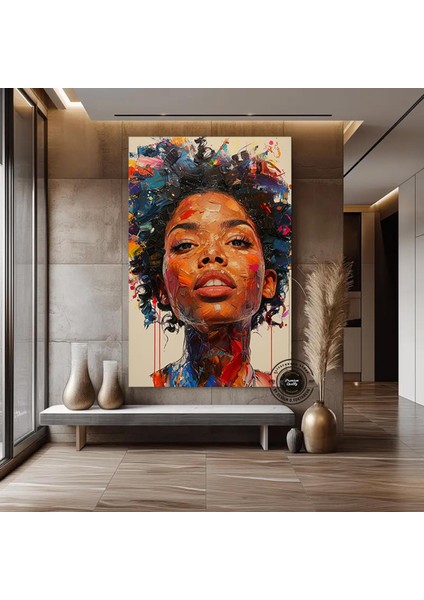 Afrika Kadın Portresi, Afrika Amerikan Kültürü, Afrika Kabilesi Duvar Sanatı fiyatları