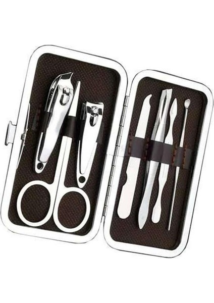 Çantalı 7 Parça Manikür Pedikür Seti Tırnak Makası Cımbız Törpü indirimleri