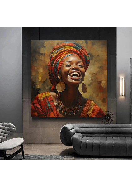 Afrika-Amerikan Pop Art Kadın Tablosu – Renkli Soyut Duvar Sanatı modelleri