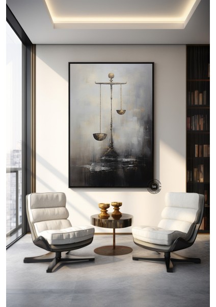 Adalet Terazisi Kanvas Sanatı; Avukat Ofis Duvar Dekoru; Baskılı Sanat; Avukat Hediyesi; Adalet Deng fiyatları