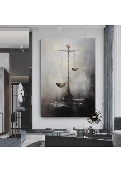 Adalet Terazisi Kanvas Sanatı; Avukat Ofis Duvar Dekoru; Baskılı Sanat; Avukat Hediyesi; Adalet Deng fırsatları