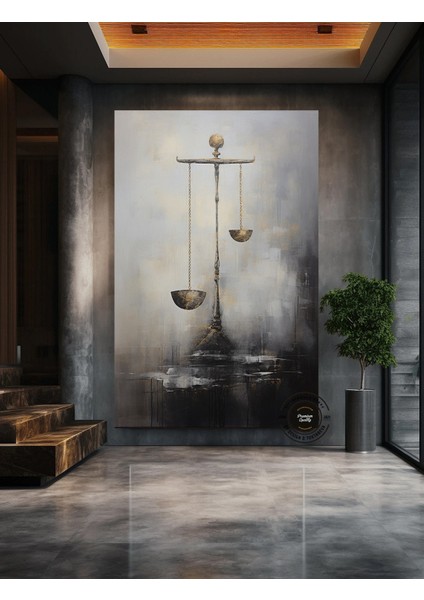 Adalet Terazisi Kanvas Sanatı; Avukat Ofis Duvar Dekoru; Baskılı Sanat; Avukat Hediyesi; Adalet Deng indirimleri