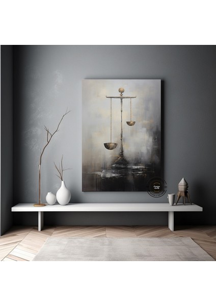 Adalet Terazisi Kanvas Sanatı; Avukat Ofis Duvar Dekoru; Baskılı Sanat; Avukat Hediyesi; Adalet Deng