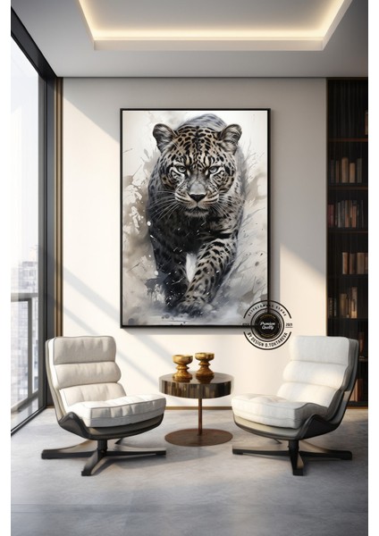 Leopar Soyut Sanat Çok Renkli Poster; Leopar Baskı; Leopar Tablosu; Leopar Duvar Dekoru; Hayvan Duvar fiyatları