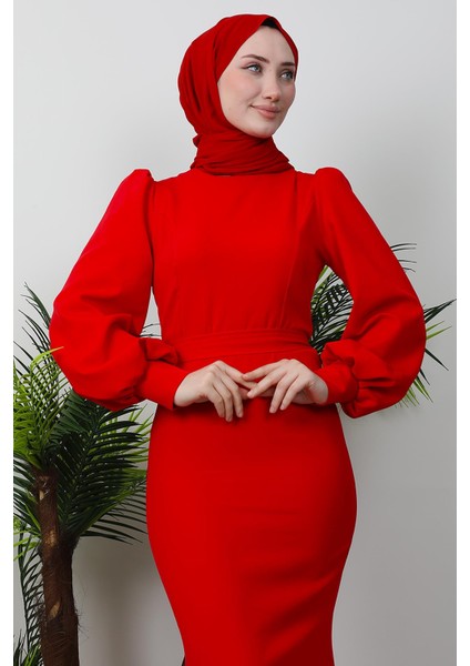 Lavin Krep Elbise Kırmızı indirimleri