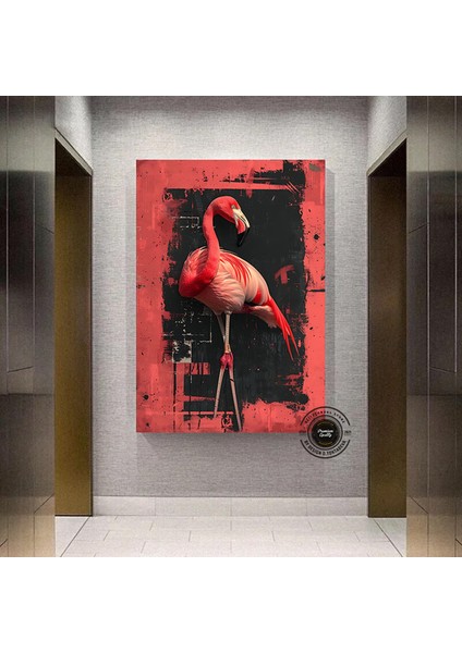 Flamingo Kanvas Duvar Sanatı; Pembe Flamingo Baskısı; Tropikal Dekor; Egzotik Kuş Sanatı; Asmaya Haz modelleri