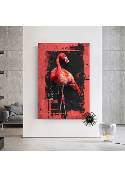Flamingo Kanvas Duvar Sanatı; Pembe Flamingo Baskısı; Tropikal Dekor; Egzotik Kuş Sanatı; Asmaya Haz fırsatları