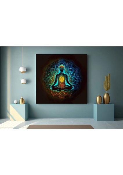 Hint Buddha Kanvas Poster Baskısı; Meditasyon; 7 Çakra; Yoga; Spor Temalı Duvar Sanatı; Oturma ve Ya indirimleri