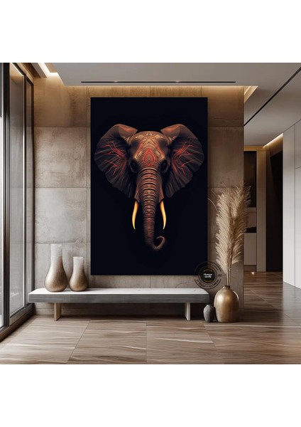 Afrika Fil Kolajı, Afrika Kabile Tarzı Fil Temalı Kanvas Tablo fiyatları