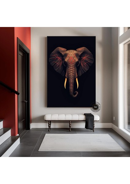 Afrika Fil Kolajı, Afrika Kabile Tarzı Fil Temalı Kanvas Tablo modelleri