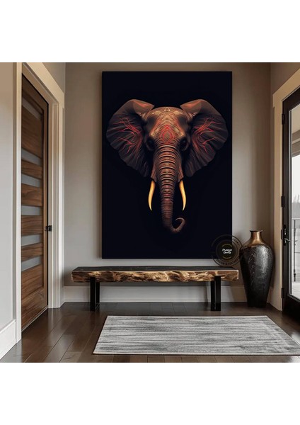 Afrika Fil Kolajı, Afrika Kabile Tarzı Fil Temalı Kanvas Tablo fırsatları