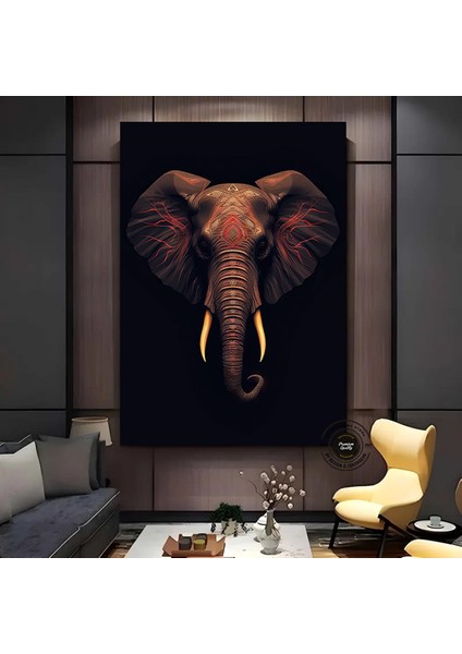 Afrika Fil Kolajı, Afrika Kabile Tarzı Fil Temalı Kanvas Tablo indirimleri